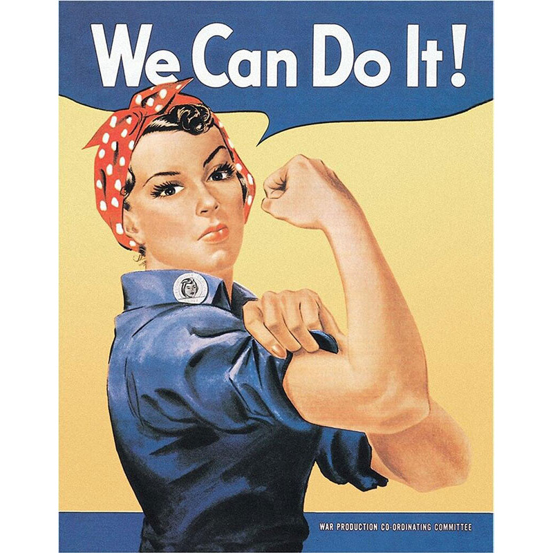 Plechová cedule Rosie the Rivetor 40 cm x 32 cm a