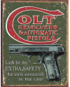 Plechová cedule COLT - Extra Safety 40 cm x 32 cm