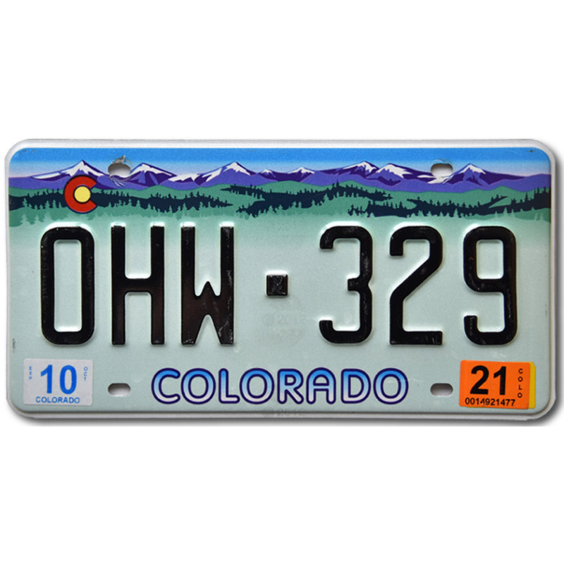 Americká ŠPZ Colorado Rocky Mountains OHW-329