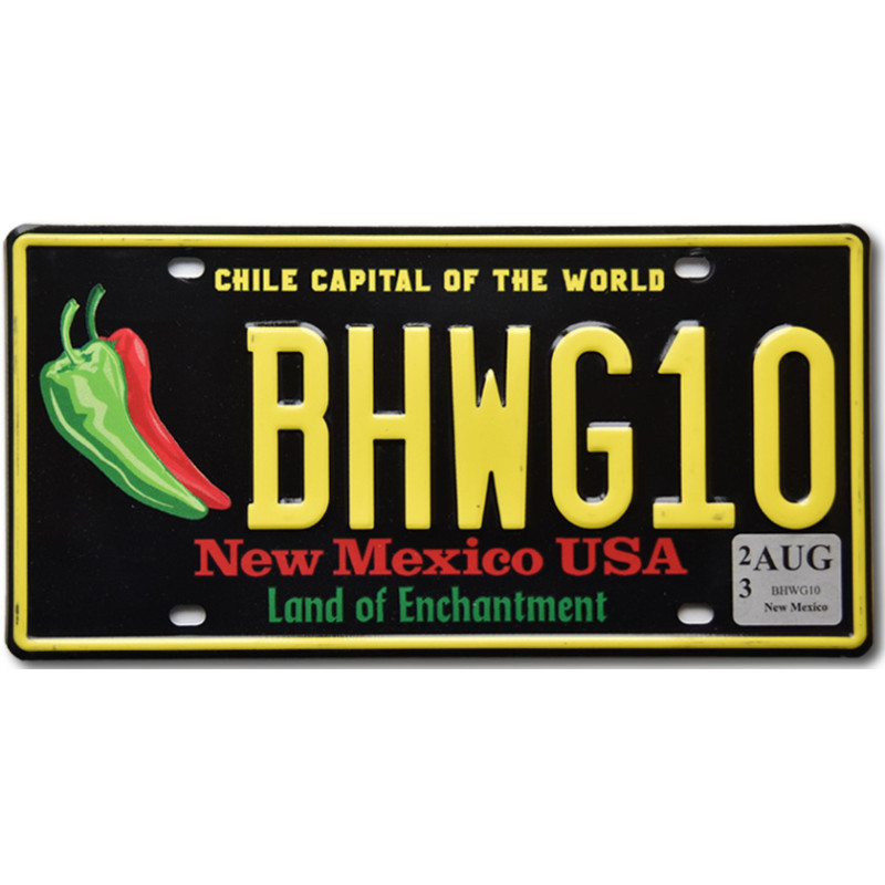 Americká ŠPZ New Mexico Chile Capital BHWG10