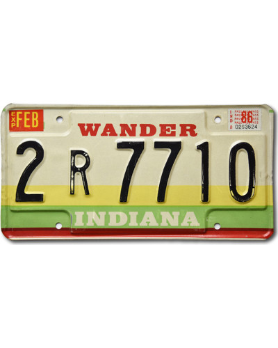 Americká ŠPZ Indiana Wander