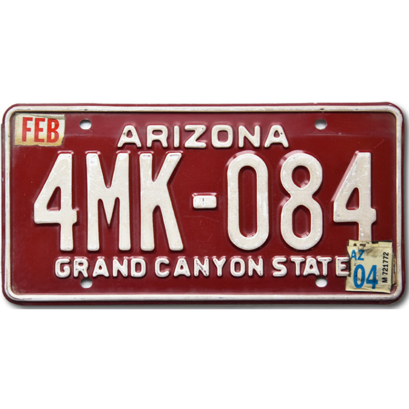 Americká ŠPZ Arizona Red 4MK-084