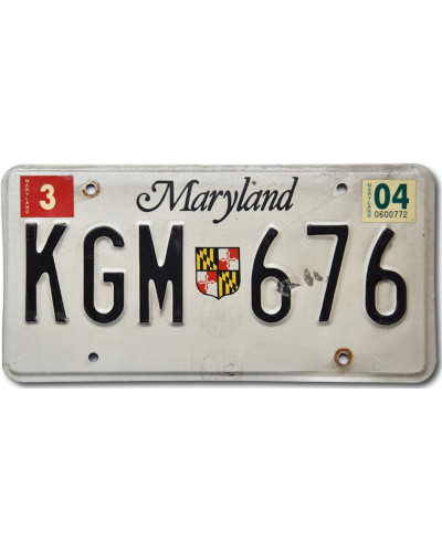 Americká ŠPZ Maryland KGM 676