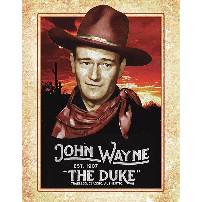 Plechová cedule John Wayne - Classic 32 cm x 40 cm