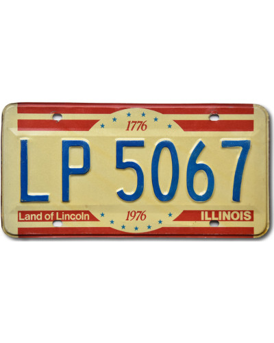 Americká ŠPZ Illinois 1976 Land of Lincoln LP 5067