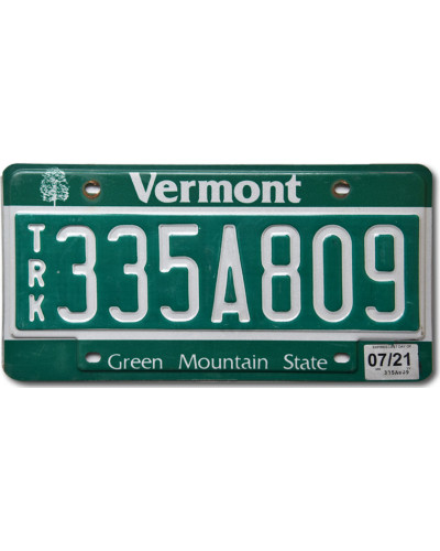 Americká ŠPZ Vermont Green 335A809