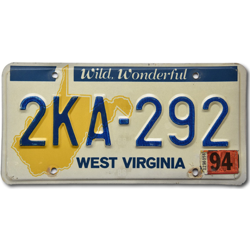 Americká ŠPZ West Virginia 2KA-292