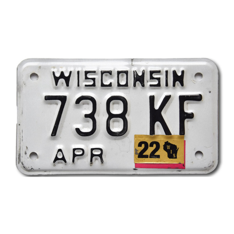 Moto americká ŠPZ Wisconsin 738 KF