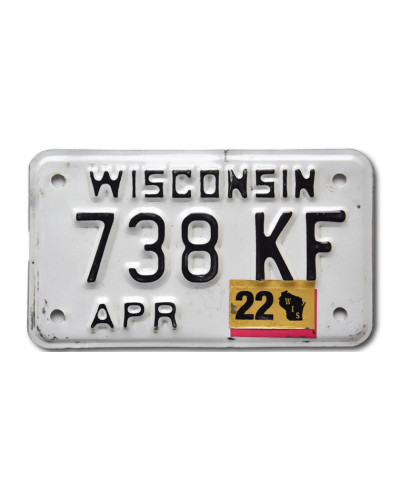 Moto americká ŠPZ Wisconsin 738 KF