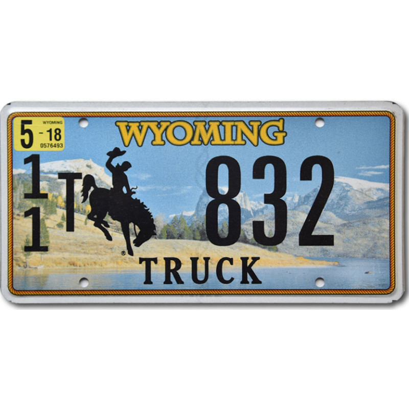 Americká ŠPZ Wyoming Country Truck 11T-832