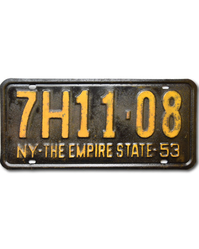 Americká ŠPZ New York 1953 Black 7H11-08