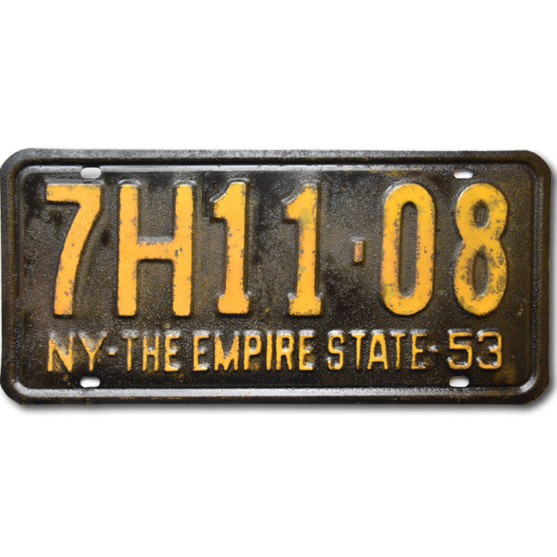 Americká ŠPZ New York 1953 Black 7H11-08