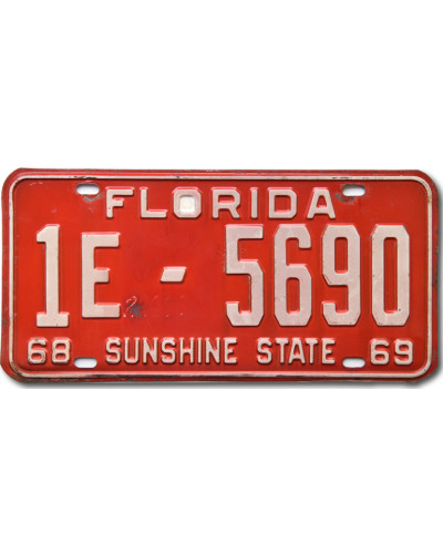 Americká ŠPZ Florida 1968 Sunshine State 1E-5690