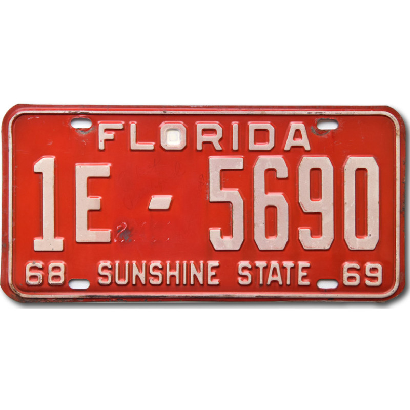 Americká ŠPZ Florida 1968 Sunshine State 1E-5690