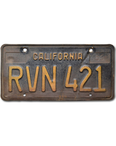 Americká SPZ California 1963 Black RVN 421