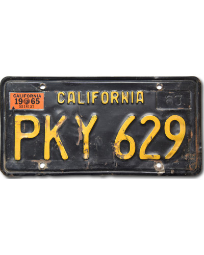 Americká ŠPZ California 1963 Black PKY-629