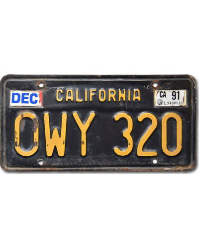 Americká ŠPZ California 1963 Black OWY 320
