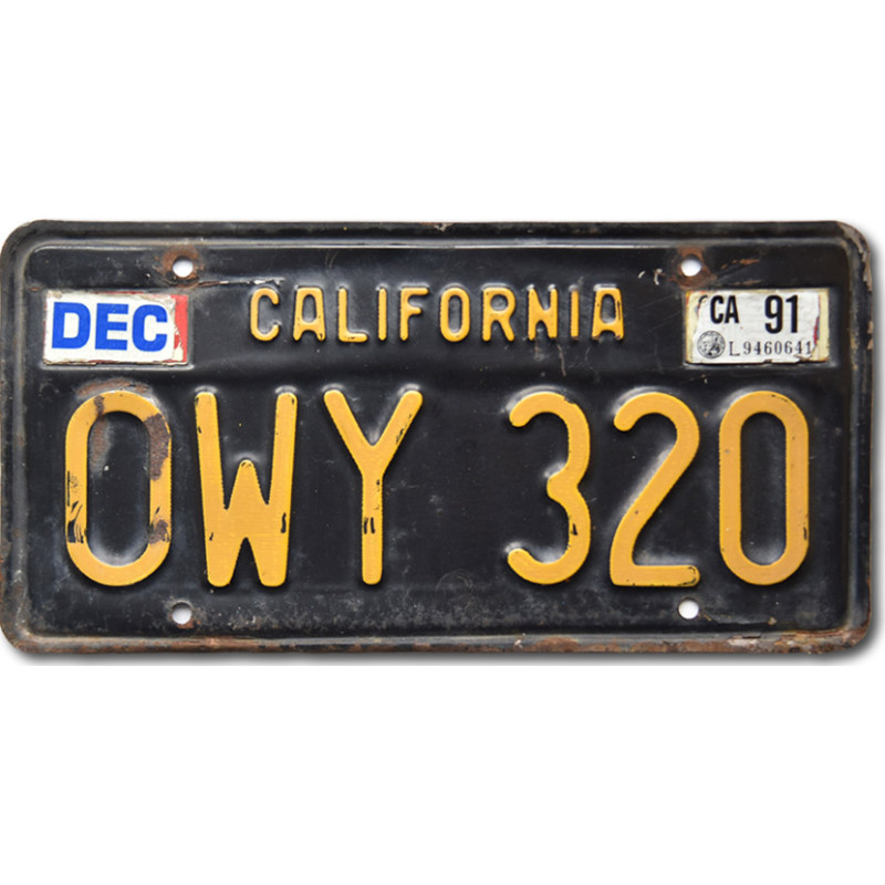 Americká SPZ California 1963 Black OWY 320