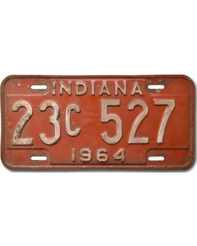 Americká SPZ Indiana 1964 Red 23c-527