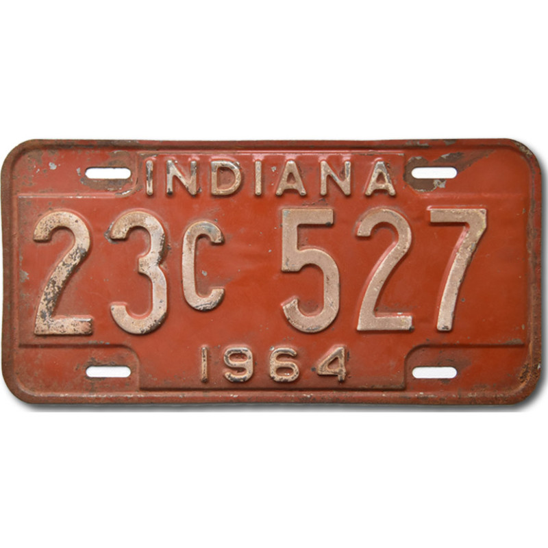 Americká ŠPZ Indiana 1964 Red 23c-527