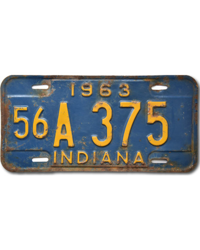 Americká SPZ Indiana 1963 Blue 56A-375