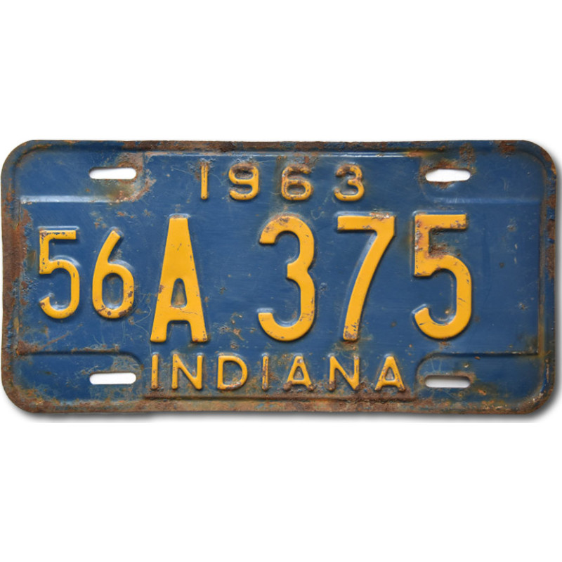 Americká ŠPZ Indiana 1963 Blue 56A-375