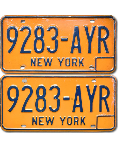 Americká SPZ New York Yellow 9283-AYR