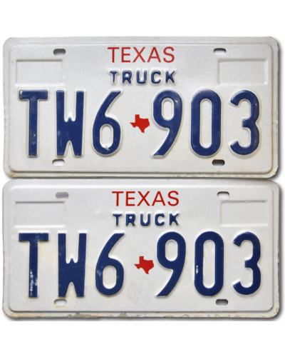 Americká ŠPZ Texas Truck TW6-903 pár