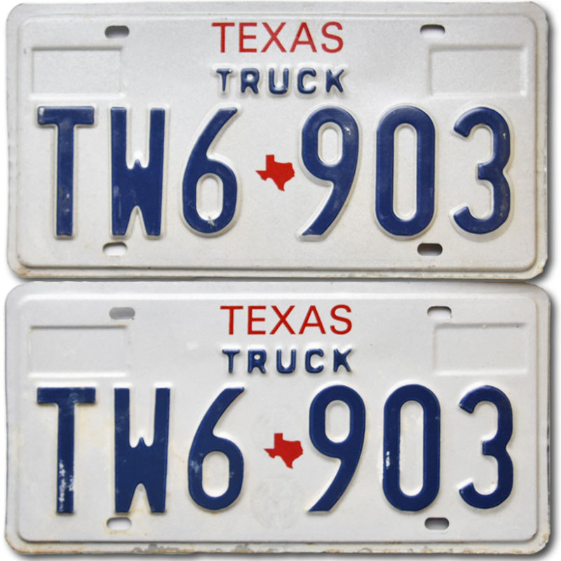 Americká SPZ Texas Truck TW6-903 pár