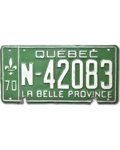 Kanadská ŠPZ Quebec 1970 Green N-42083