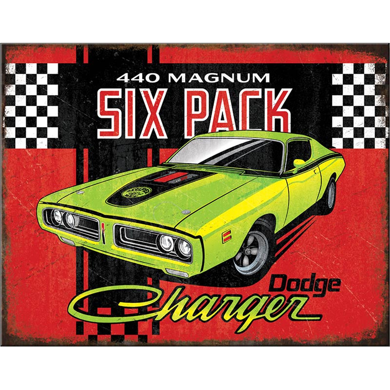 Plechová ceduľa Dodge Six Pack 32 cm x 40 cm