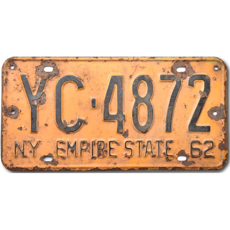 Americká ŠPZ New York 1962 Yellow YC-4872