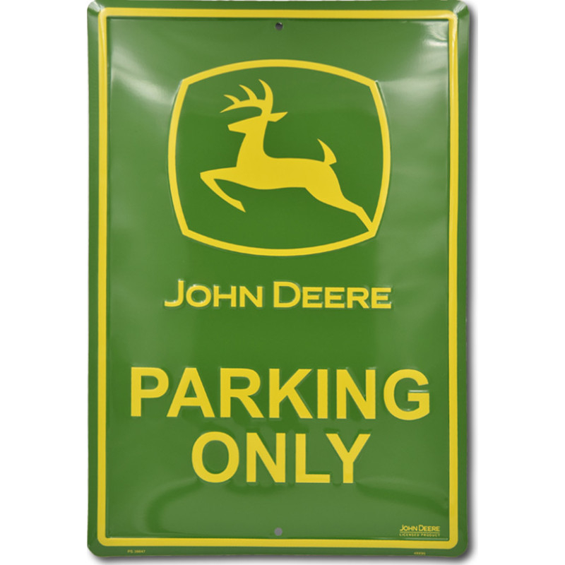 Plechová ceduľa John Deere Parking only 45 cm x 30 cm
