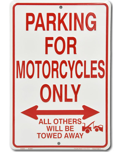 Plechová ceduľa Motorcycles Parking Only 20 cm x 30 cm