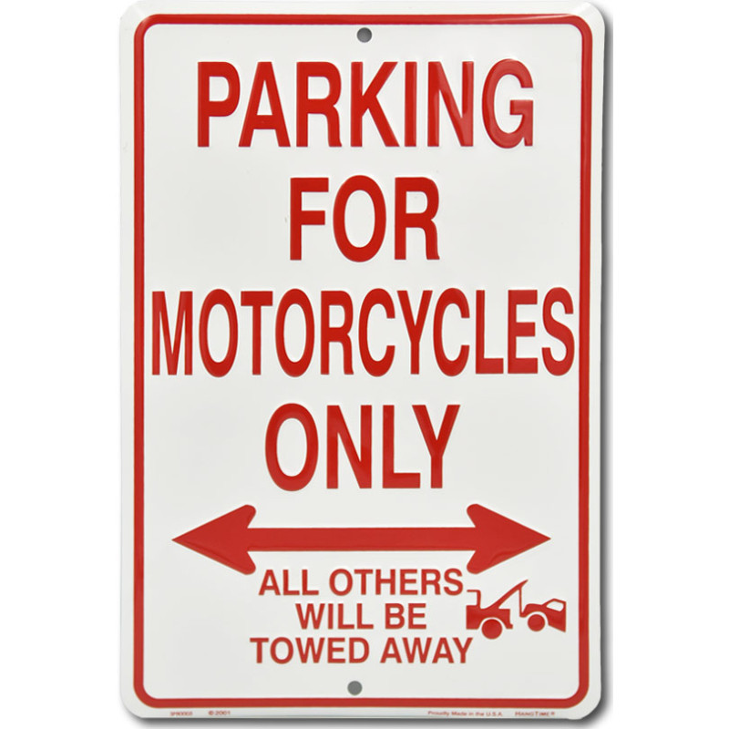 Plechová ceduľa Motorcycles Parking Only 20 cm x 30 cm