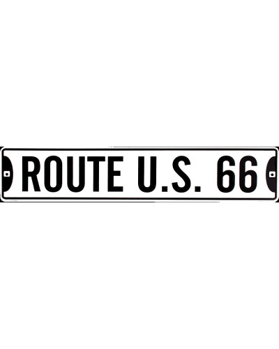 Plechová ceduľa Route U.S. 66 white 60 cm x 13 cm
