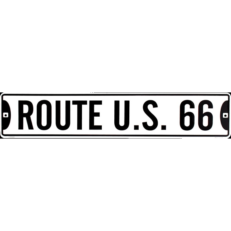 Plechová ceduľa Route U.S. 66 white 60 cm x 13 cm