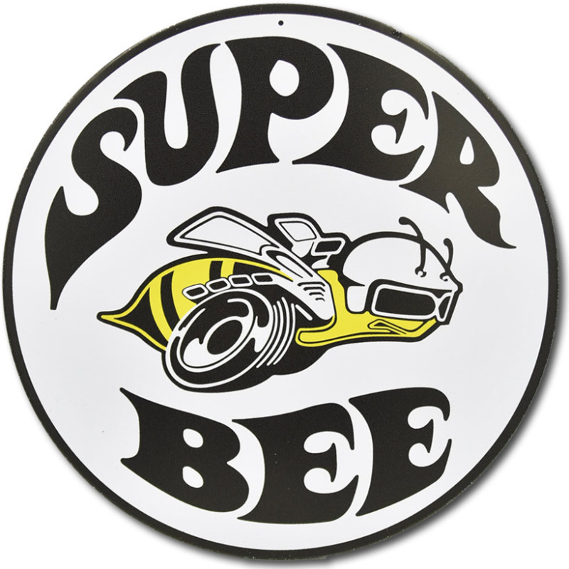 Plechová ceduľa Dodge Super Bee White 30 cm