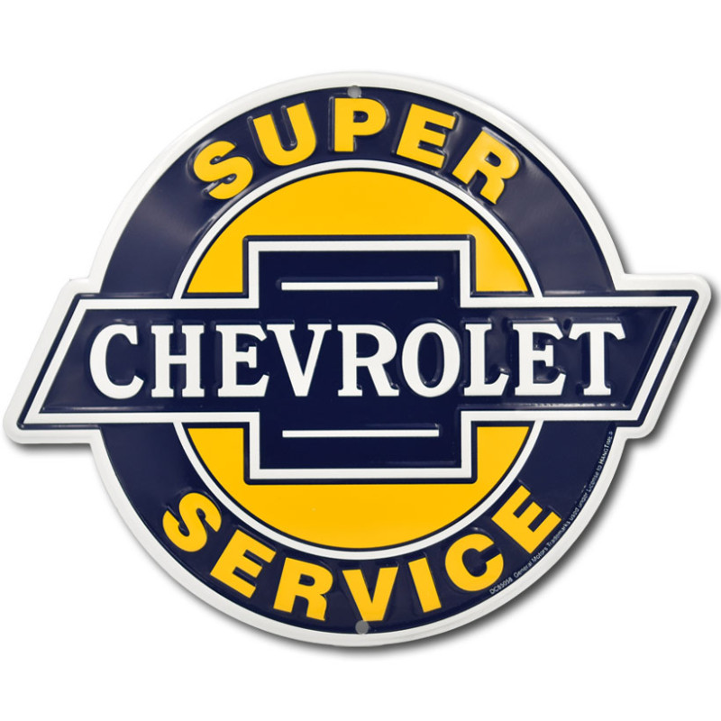Plechová ceduľa Chevrolet 2 Super Service 30 cm