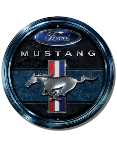 Plechová ceduľa Ford Mustang Blue 30 cm