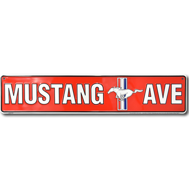 Plechová ceduľa Ford Mustang Avenue 60 cm x 13 cm