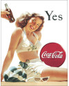 Plechová cedule Coca Cola White bathing suit 32 cm x 40 cm