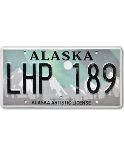 Americká ŠPZ Alaska Aurora Borealis LHP 189