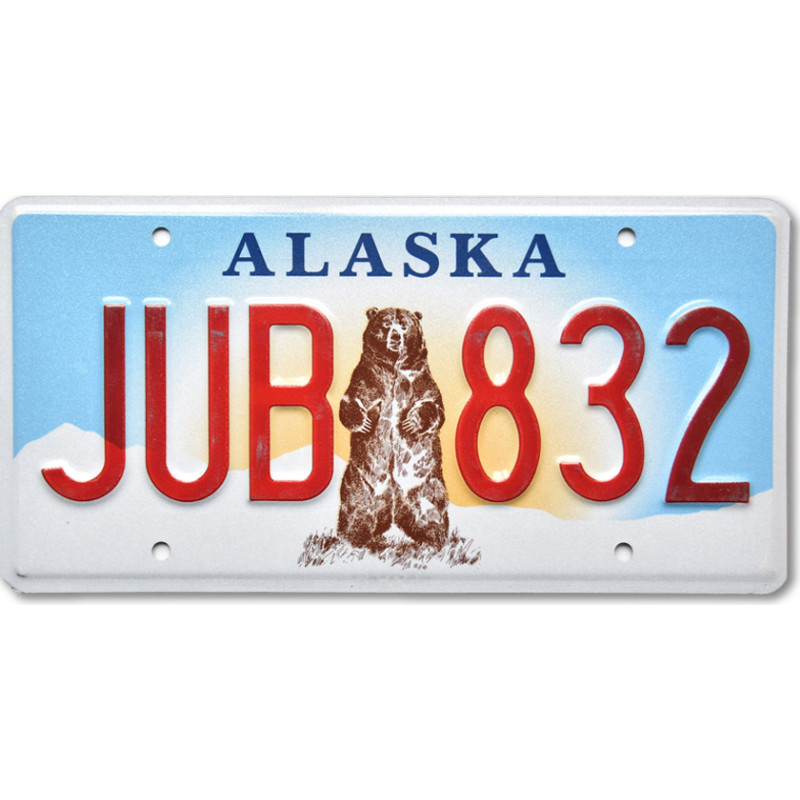 Americká SPZ Alaska Grizzly Bear JUB 832