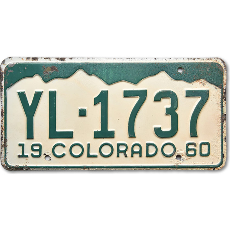 Americká ŠPZ Colorado 1960 Mountains YL-1737