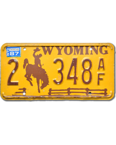 Americká ŠPZ Wyoming 1983 Yellow 2-348AF