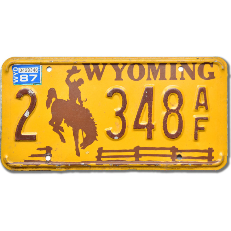 Americká ŠPZ Wyoming 1983 Yellow 2-348AF