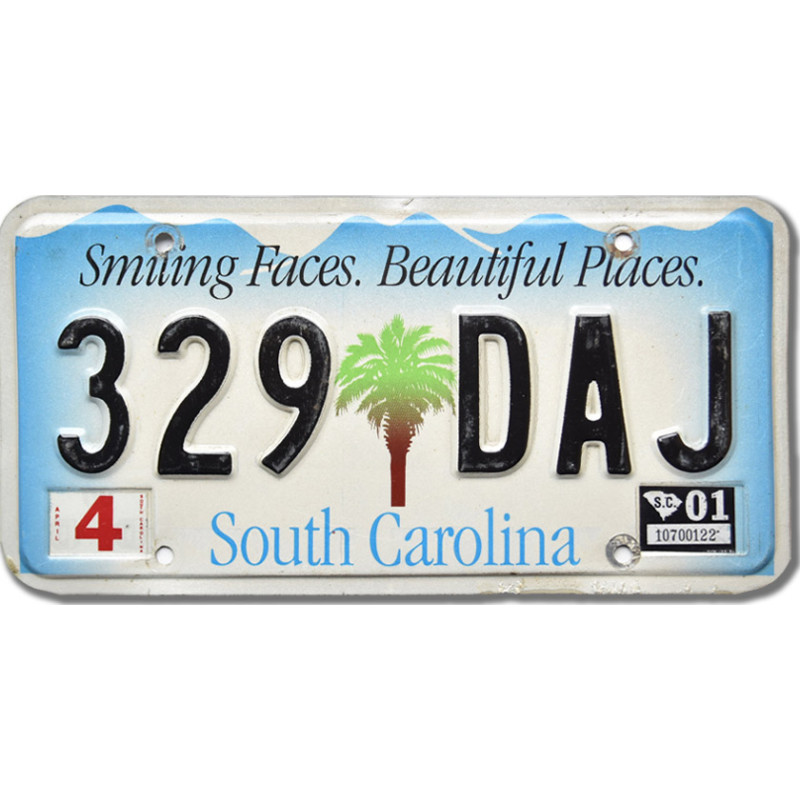 Americká ŠPZ South Carolina Smiling Faces 329-DAJ