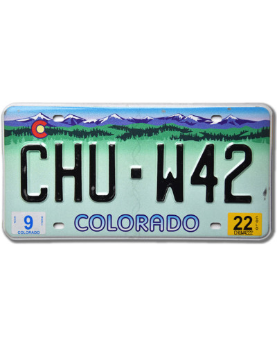 Americká SPZ Colorado Rocky Mountains CHU-W42
