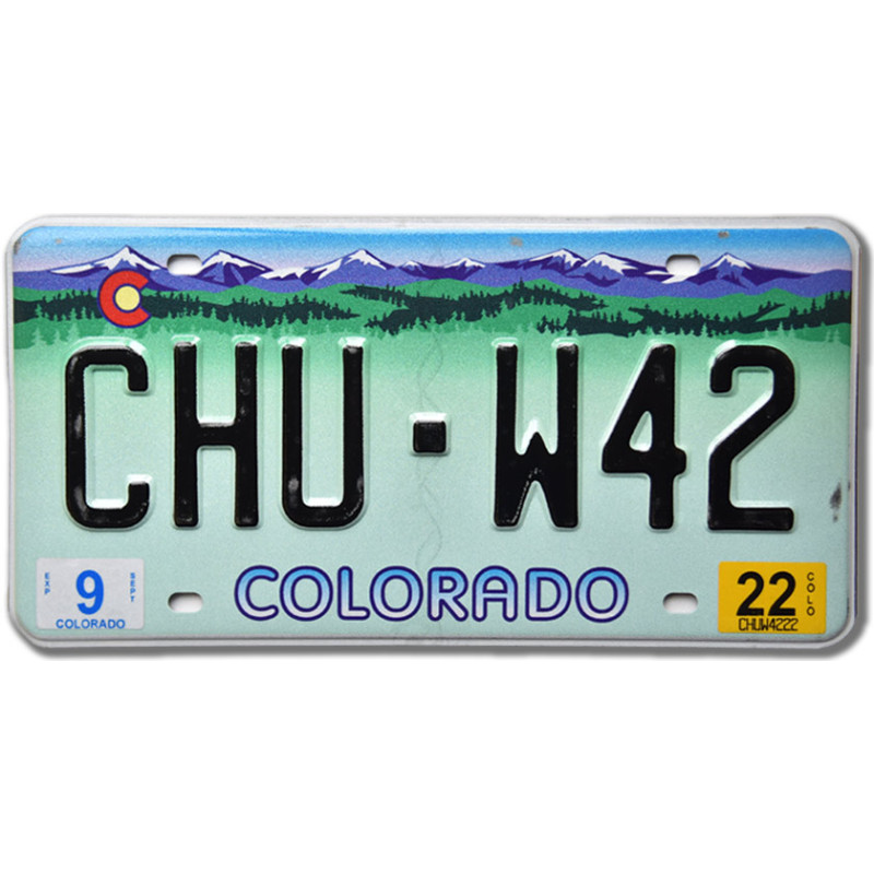 Americká ŠPZ Colorado Rocky Mountains CHU-W42